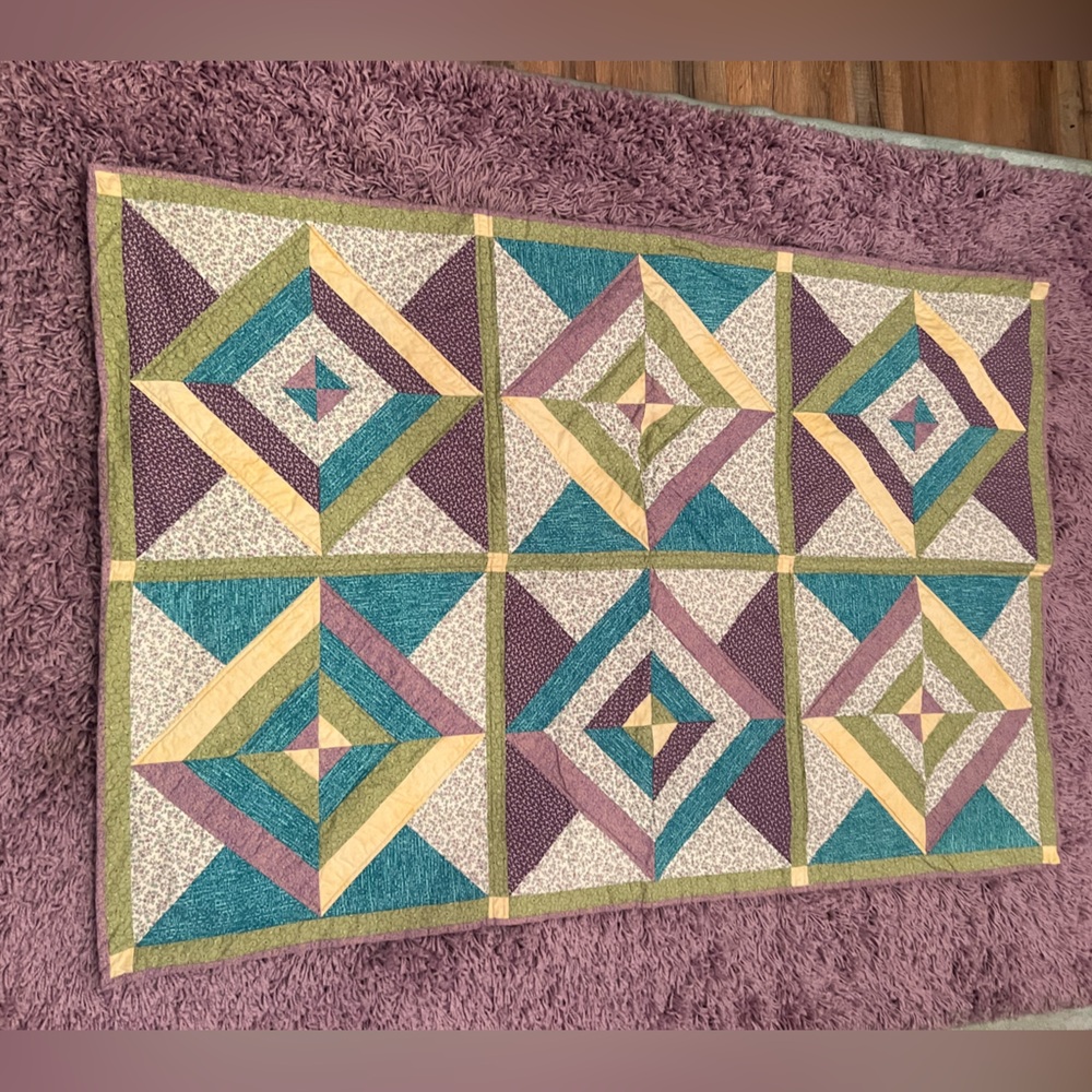 Handmade beautiful baby quilt or lap blanket